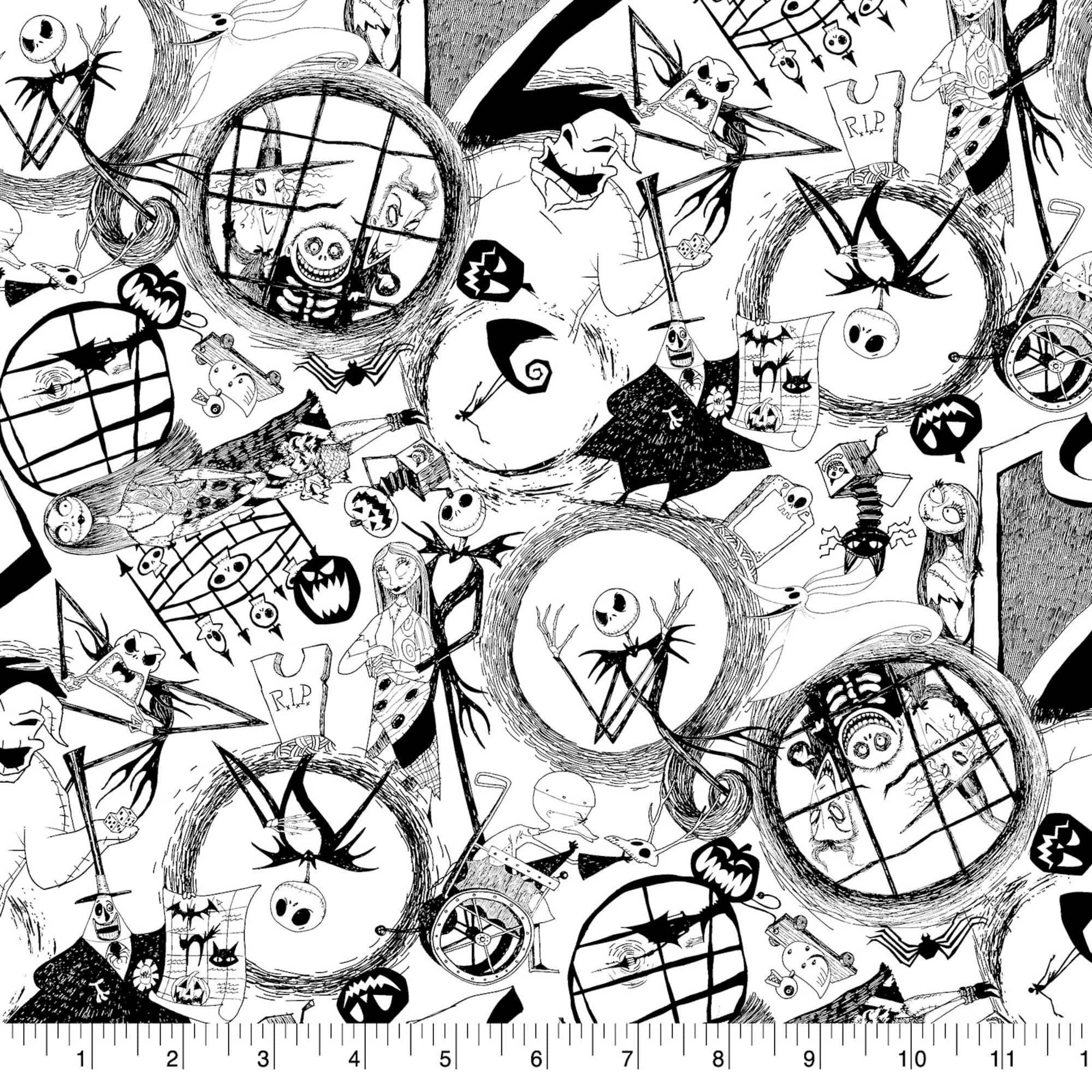 Disney® World of Nightmare Before Christmas Toss Cotton Fabric